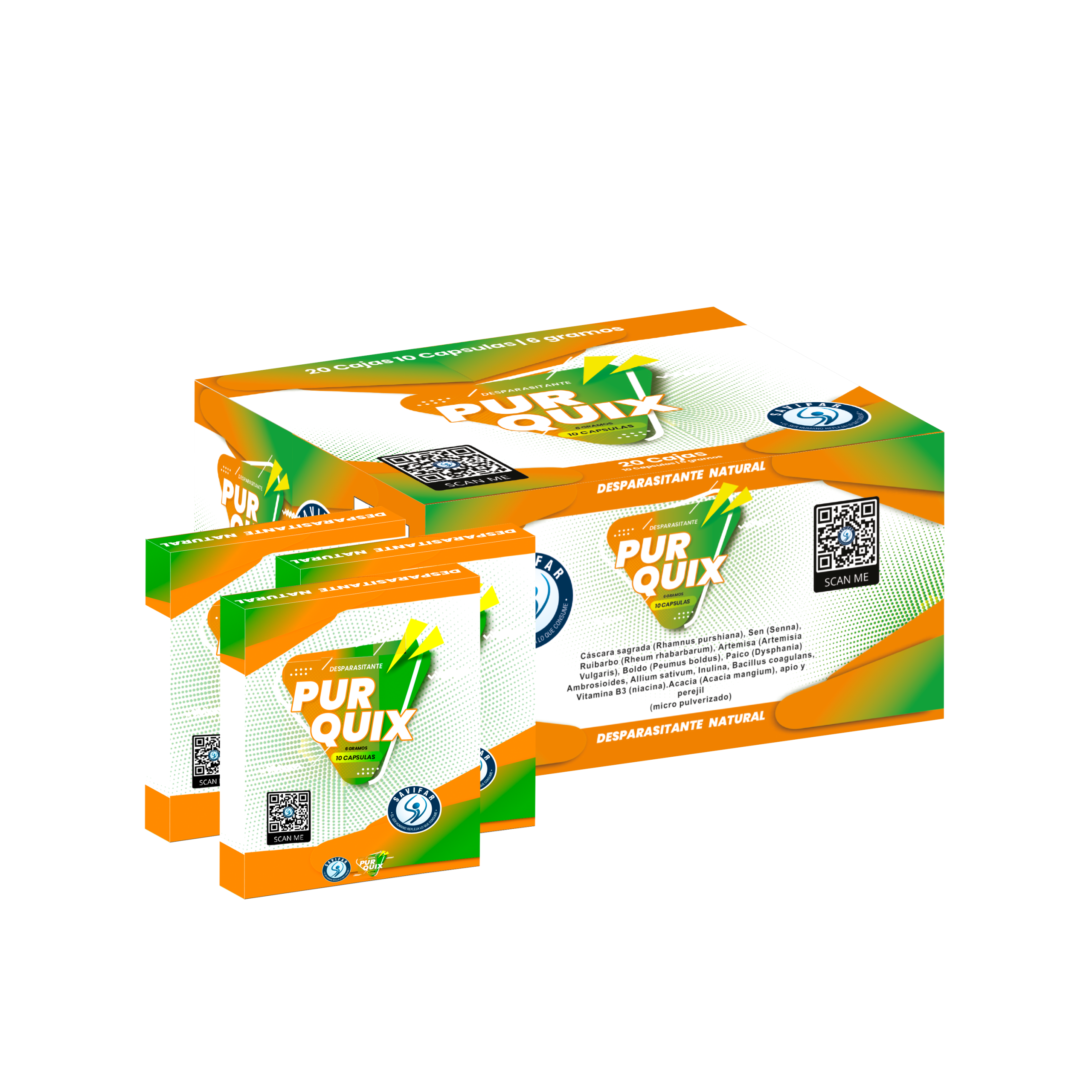 PURQUIX EN CAJA EN CAJA de 60 CAPSULAS c/u DE 6 gr.